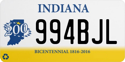 IN license plate 994BJL