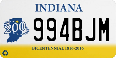 IN license plate 994BJM