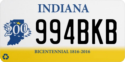 IN license plate 994BKB