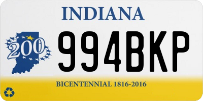 IN license plate 994BKP