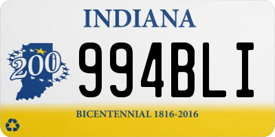 IN license plate 994BLI