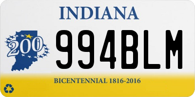 IN license plate 994BLM