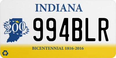 IN license plate 994BLR