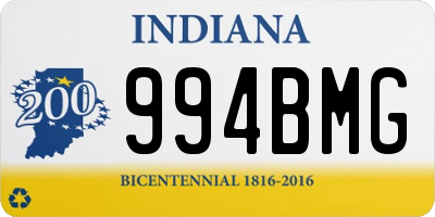 IN license plate 994BMG