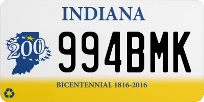 IN license plate 994BMK