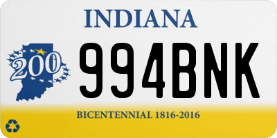 IN license plate 994BNK