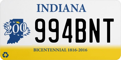 IN license plate 994BNT