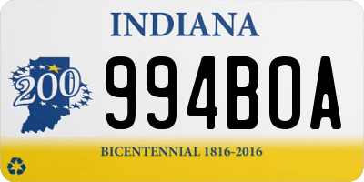 IN license plate 994BOA