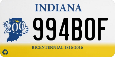 IN license plate 994BOF