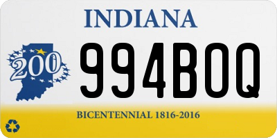 IN license plate 994BOQ