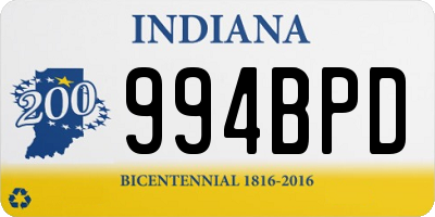 IN license plate 994BPD