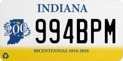 IN license plate 994BPM