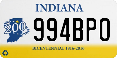 IN license plate 994BPO
