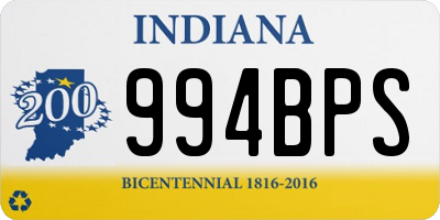 IN license plate 994BPS