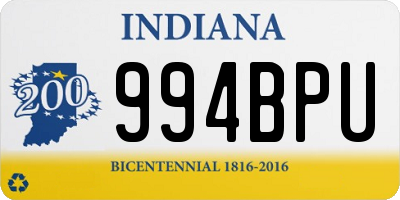 IN license plate 994BPU