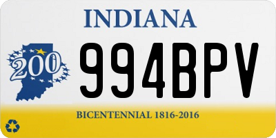 IN license plate 994BPV