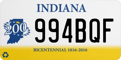 IN license plate 994BQF