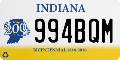 IN license plate 994BQM