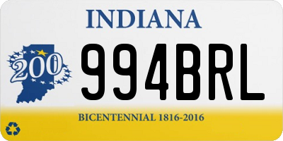 IN license plate 994BRL