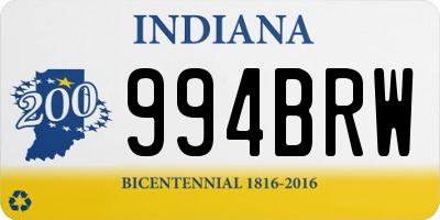 IN license plate 994BRW