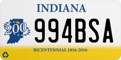 IN license plate 994BSA