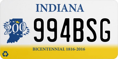 IN license plate 994BSG