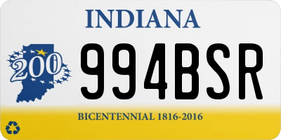 IN license plate 994BSR