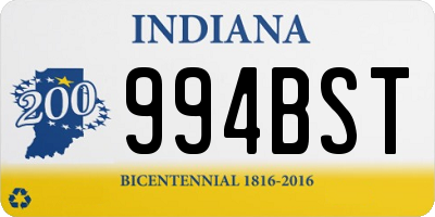 IN license plate 994BST