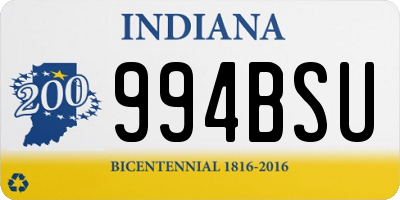 IN license plate 994BSU