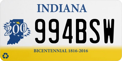 IN license plate 994BSW