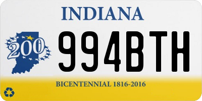 IN license plate 994BTH