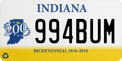 IN license plate 994BUM