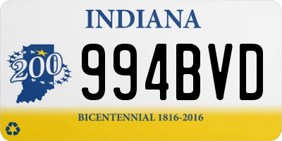 IN license plate 994BVD