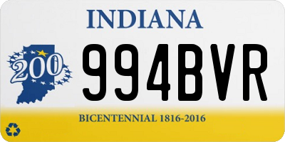 IN license plate 994BVR