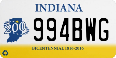 IN license plate 994BWG