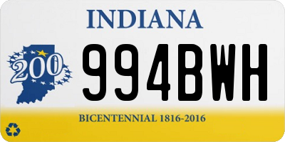 IN license plate 994BWH