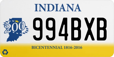 IN license plate 994BXB