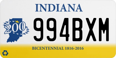 IN license plate 994BXM