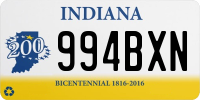 IN license plate 994BXN