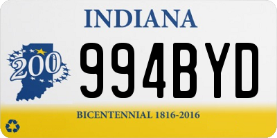 IN license plate 994BYD