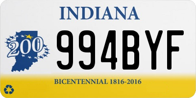 IN license plate 994BYF