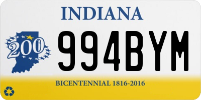 IN license plate 994BYM