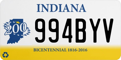 IN license plate 994BYV