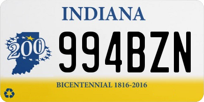 IN license plate 994BZN