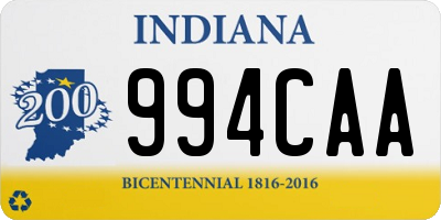 IN license plate 994CAA