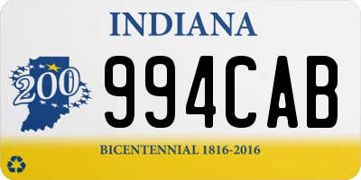 IN license plate 994CAB