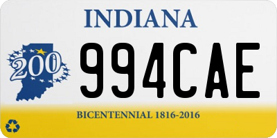 IN license plate 994CAE