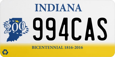 IN license plate 994CAS