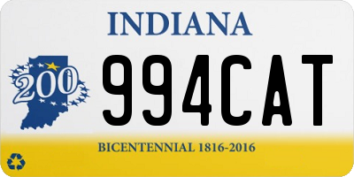 IN license plate 994CAT