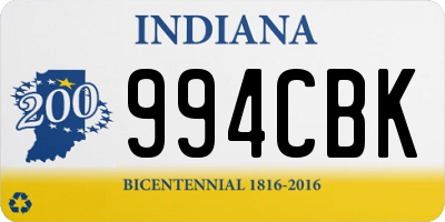 IN license plate 994CBK